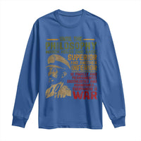 Haile Selassie Long Sleeve Shirt War Speech Lion of Judah Rasta Jah Bless - Wonder Print Shop