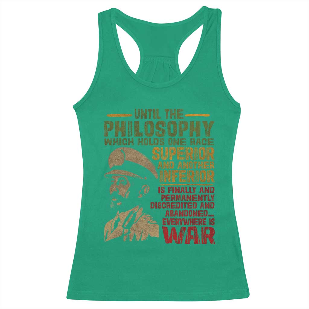 Haile Selassie Racerback Tank Top War Speech Lion of Judah Rasta Jah Bless - Wonder Print Shop