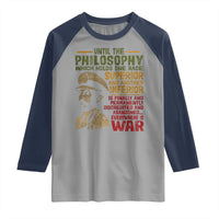 Haile Selassie Raglan Shirt War Speech Lion of Judah Rasta Jah Bless - Wonder Print Shop