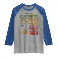 Haile Selassie Raglan Shirt War Speech Lion of Judah Rasta Jah Bless - Wonder Print Shop