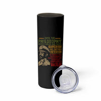 Haile Selassie Skinny Tumbler War Speech Lion of Judah Rasta Jah Bless - Wonder Print Shop