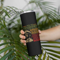 Haile Selassie Skinny Tumbler War Speech Lion of Judah Rasta Jah Bless - Wonder Print Shop
