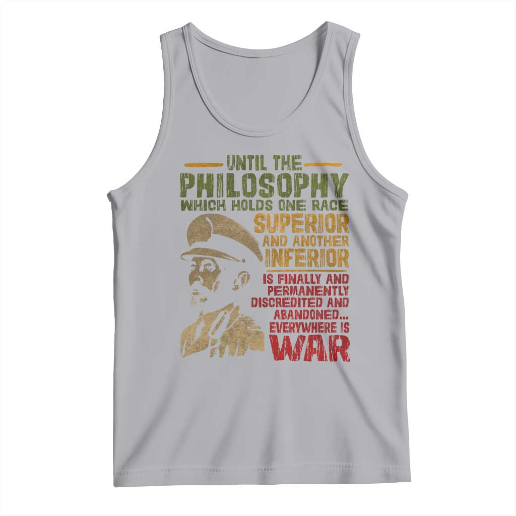 Haile Selassie Tank Top War Speech Lion of Judah Rasta Jah Bless - Wonder Print Shop