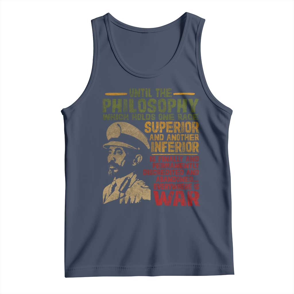 Haile Selassie Tank Top War Speech Lion of Judah Rasta Jah Bless - Wonder Print Shop
