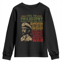 Haile Selassie Youth Sweatshirt War Speech Lion of Judah Rasta Jah Bless - Wonder Print Shop