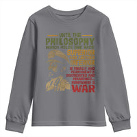 Haile Selassie Youth Sweatshirt War Speech Lion of Judah Rasta Jah Bless - Wonder Print Shop