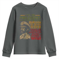 Haile Selassie Youth Sweatshirt War Speech Lion of Judah Rasta Jah Bless - Wonder Print Shop