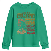 Haile Selassie Youth Sweatshirt War Speech Lion of Judah Rasta Jah Bless - Wonder Print Shop