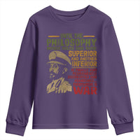 Haile Selassie Youth Sweatshirt War Speech Lion of Judah Rasta Jah Bless - Wonder Print Shop