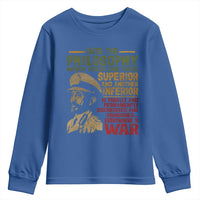 Haile Selassie Youth Sweatshirt War Speech Lion of Judah Rasta Jah Bless - Wonder Print Shop