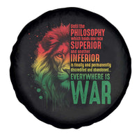 Lion of Judah Spare Tire Cover Rasta Haile Selassie War Speech Jah Bless - Wonder Print Shop