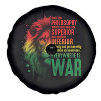 Lion of Judah Spare Tire Cover Rasta Haile Selassie War Speech Jah Bless - Wonder Print Shop
