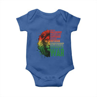 Lion of Judah Baby Onesie Rasta Haile Selassie War Speech Jah Bless - Wonder Print Shop