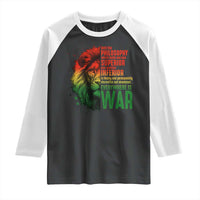 Lion of Judah Raglan Shirt Rasta Haile Selassie War Speech Jah Bless - Wonder Print Shop
