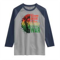 Lion of Judah Raglan Shirt Rasta Haile Selassie War Speech Jah Bless - Wonder Print Shop
