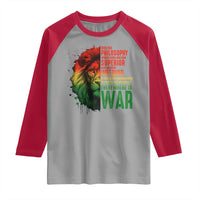 Lion of Judah Raglan Shirt Rasta Haile Selassie War Speech Jah Bless - Wonder Print Shop