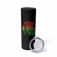 Lion of Judah Skinny Tumbler Rasta Haile Selassie War Speech Jah Bless - Wonder Print Shop