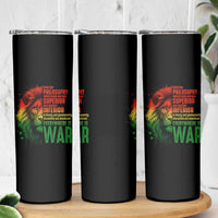 Lion of Judah Skinny Tumbler Rasta Haile Selassie War Speech Jah Bless - Wonder Print Shop