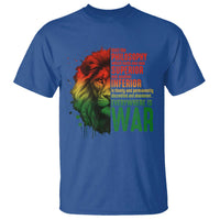 Lion of Judah T Shirt Rasta Haile Selassie War Speech Jah Bless - Wonder Print Shop