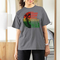 Lion of Judah T Shirt For Women Rasta Haile Selassie War Speech Jah Bless - Wonder Print Shop