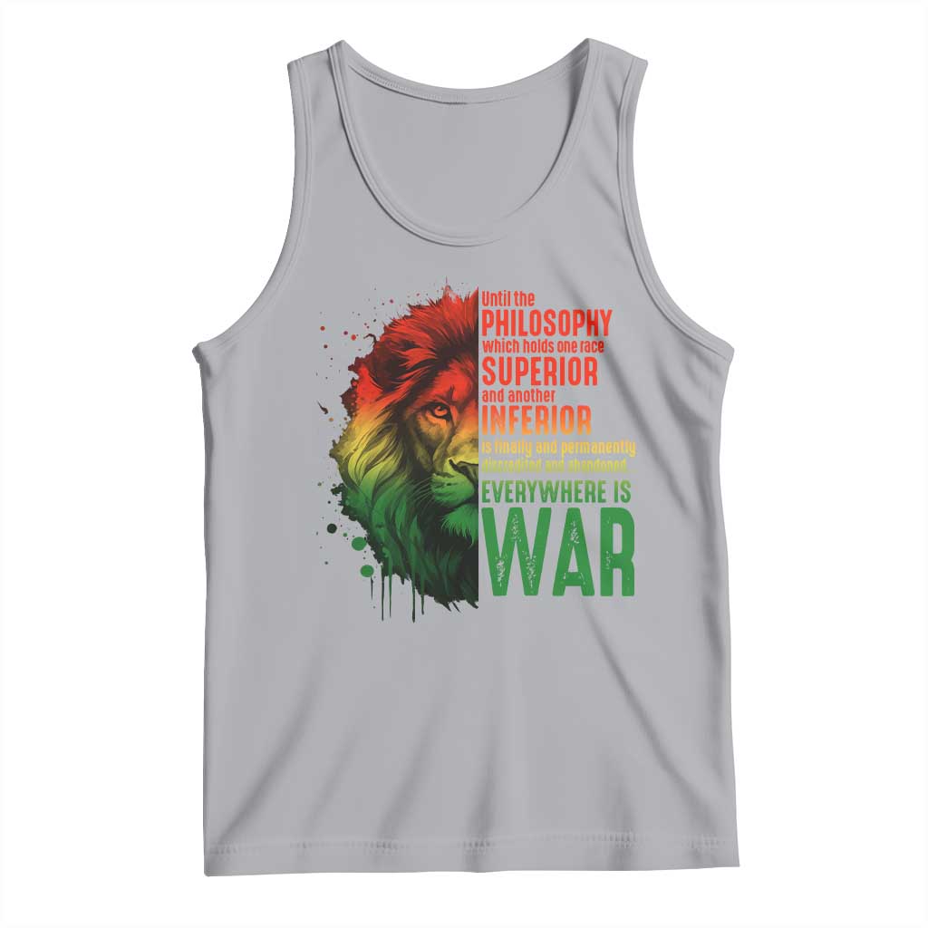 Lion of Judah Tank Top Rasta Haile Selassie War Speech Jah Bless - Wonder Print Shop