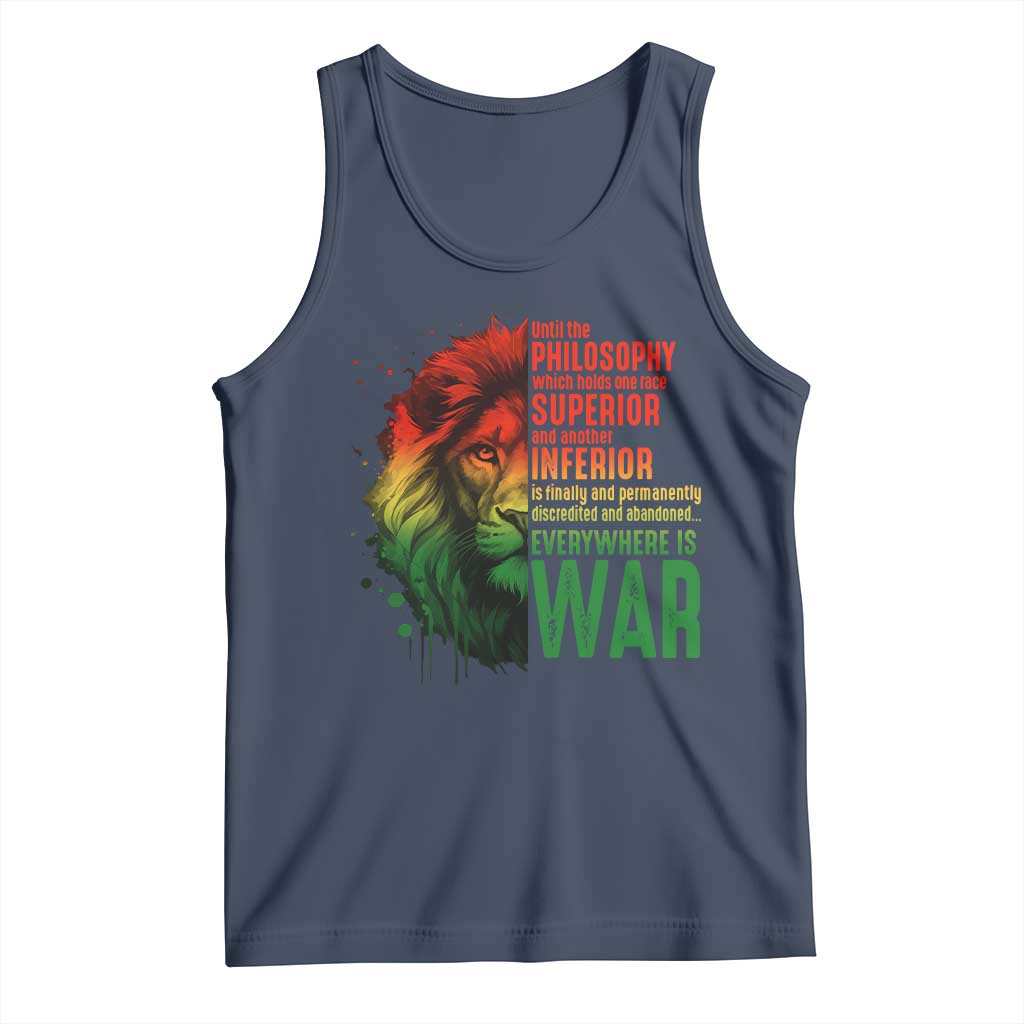 Lion of Judah Tank Top Rasta Haile Selassie War Speech Jah Bless - Wonder Print Shop