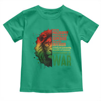 Lion of Judah Toddler T Shirt Rasta Haile Selassie War Speech Jah Bless - Wonder Print Shop