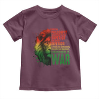 Lion of Judah Toddler T Shirt Rasta Haile Selassie War Speech Jah Bless - Wonder Print Shop