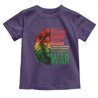 Lion of Judah Toddler T Shirt Rasta Haile Selassie War Speech Jah Bless - Wonder Print Shop