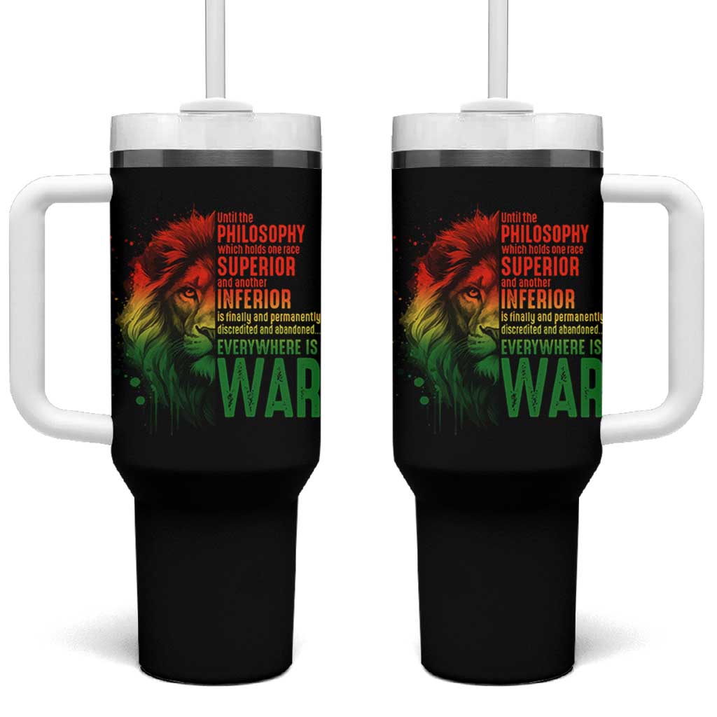 Lion of Judah Tumbler With Handle Rasta Haile Selassie War Speech Jah Bless - Wonder Print Shop