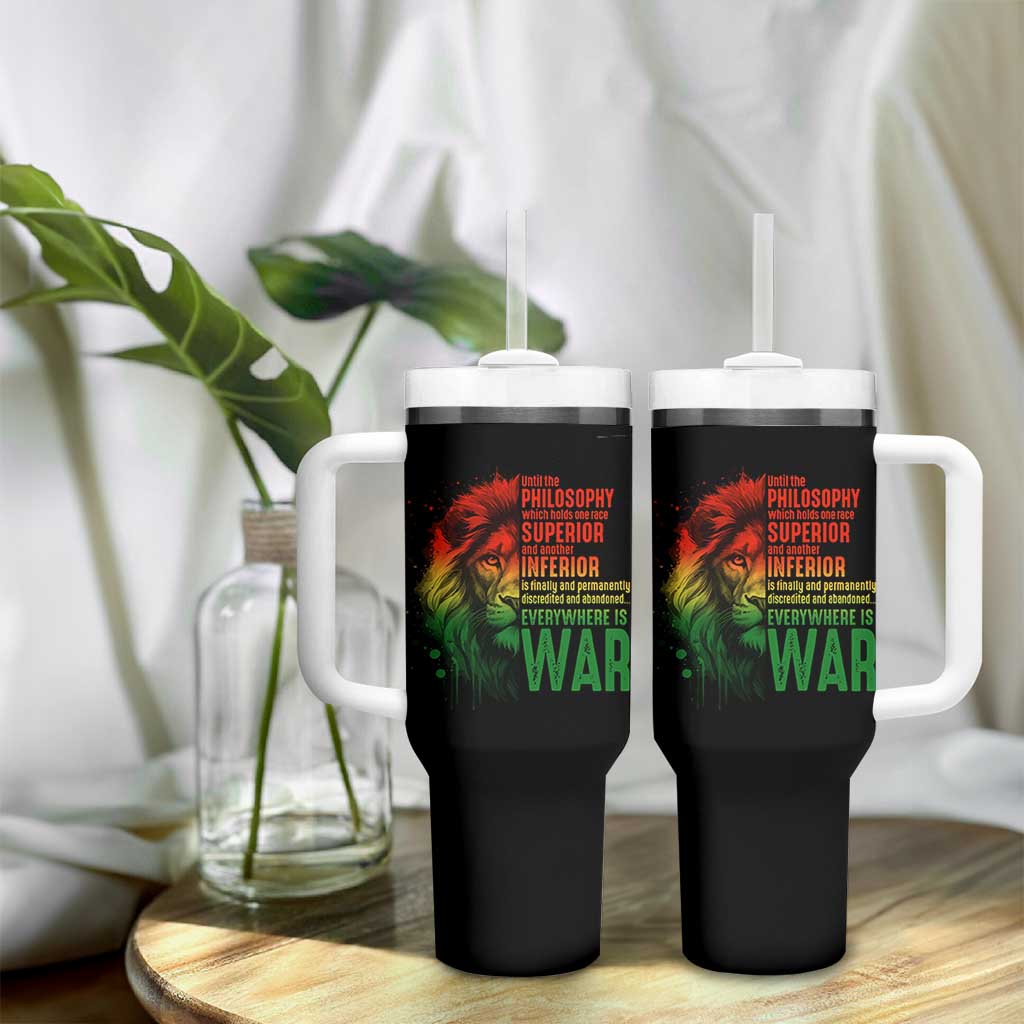Lion of Judah Tumbler With Handle Rasta Haile Selassie War Speech Jah Bless - Wonder Print Shop