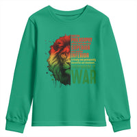 Lion of Judah Youth Sweatshirt Rasta Haile Selassie War Speech Jah Bless - Wonder Print Shop