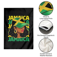 Proud Jamaican Afro Black Woman Jamaica Flag Pride Garden Flag - Wonder Print Shop