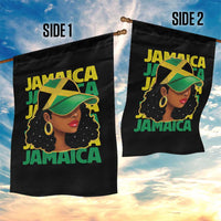 Proud Jamaican Afro Black Woman Jamaica Flag Pride Garden Flag - Wonder Print Shop
