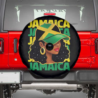 Proud Jamaican Afro Black Woman Jamaica Flag Pride Spare Tire Cover - Wonder Print Shop