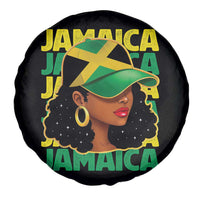Proud Jamaican Afro Black Woman Jamaica Flag Pride Spare Tire Cover - Wonder Print Shop