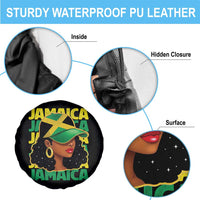 Proud Jamaican Afro Black Woman Jamaica Flag Pride Spare Tire Cover - Wonder Print Shop