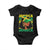 Proud Jamaican Afro Black Woman Jamaica Flag Pride Baby Onesie - Wonder Print Shop