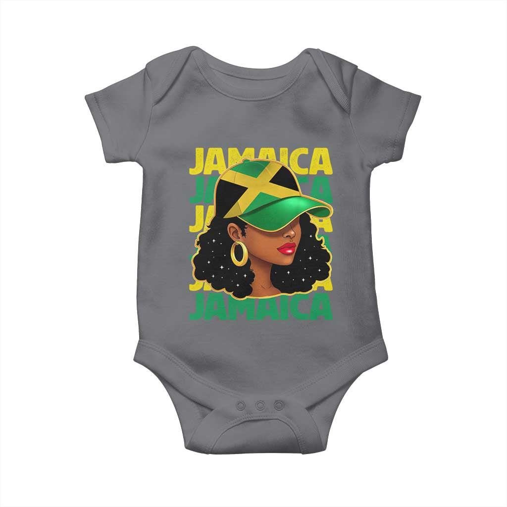 Proud Jamaican Afro Black Woman Jamaica Flag Pride Baby Onesie - Wonder Print Shop
