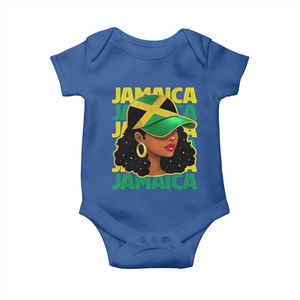 Proud Jamaican Afro Black Woman Jamaica Flag Pride Baby Onesie - Wonder Print Shop