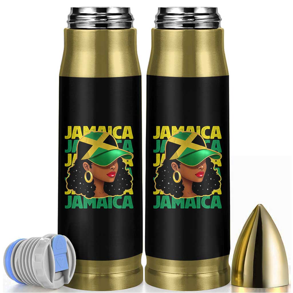 Proud Jamaican Afro Black Woman Jamaica Flag Pride Bullet Tumbler - Wonder Print Shop