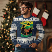 Proud Jamaican Afro Black Woman Jamaica Flag Pride Ugly Christmas Sweater - Wonder Print Shop