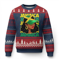 Proud Jamaican Afro Black Woman Jamaica Flag Pride Ugly Christmas Sweater - Wonder Print Shop