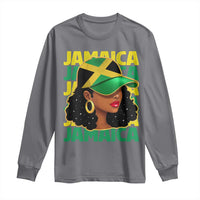 Proud Jamaican Afro Black Woman Jamaica Flag Pride Long Sleeve Shirt - Wonder Print Shop