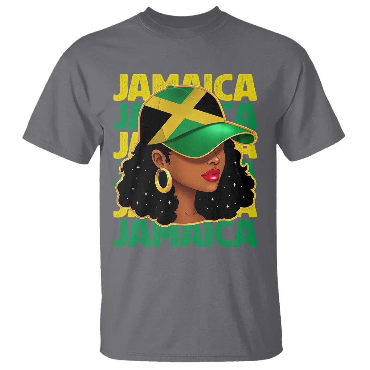Proud Jamaican Afro Black Woman Jamaica Flag Pride T Shirt - Wonder Print Shop