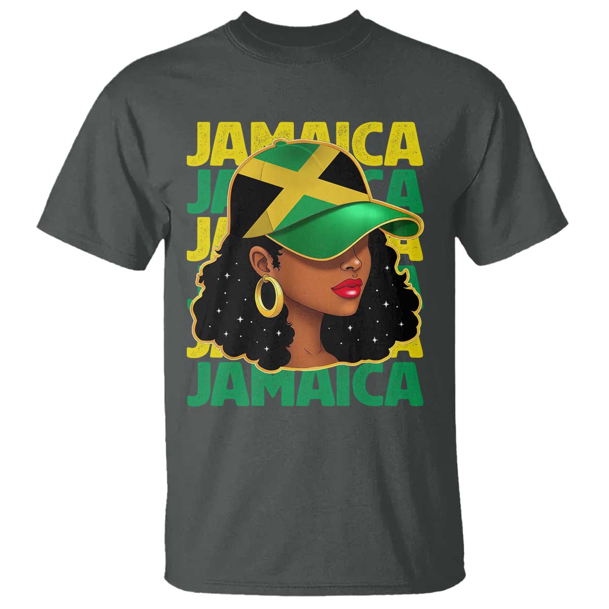 Proud Jamaican Afro Black Woman Jamaica Flag Pride T Shirt - Wonder Print Shop