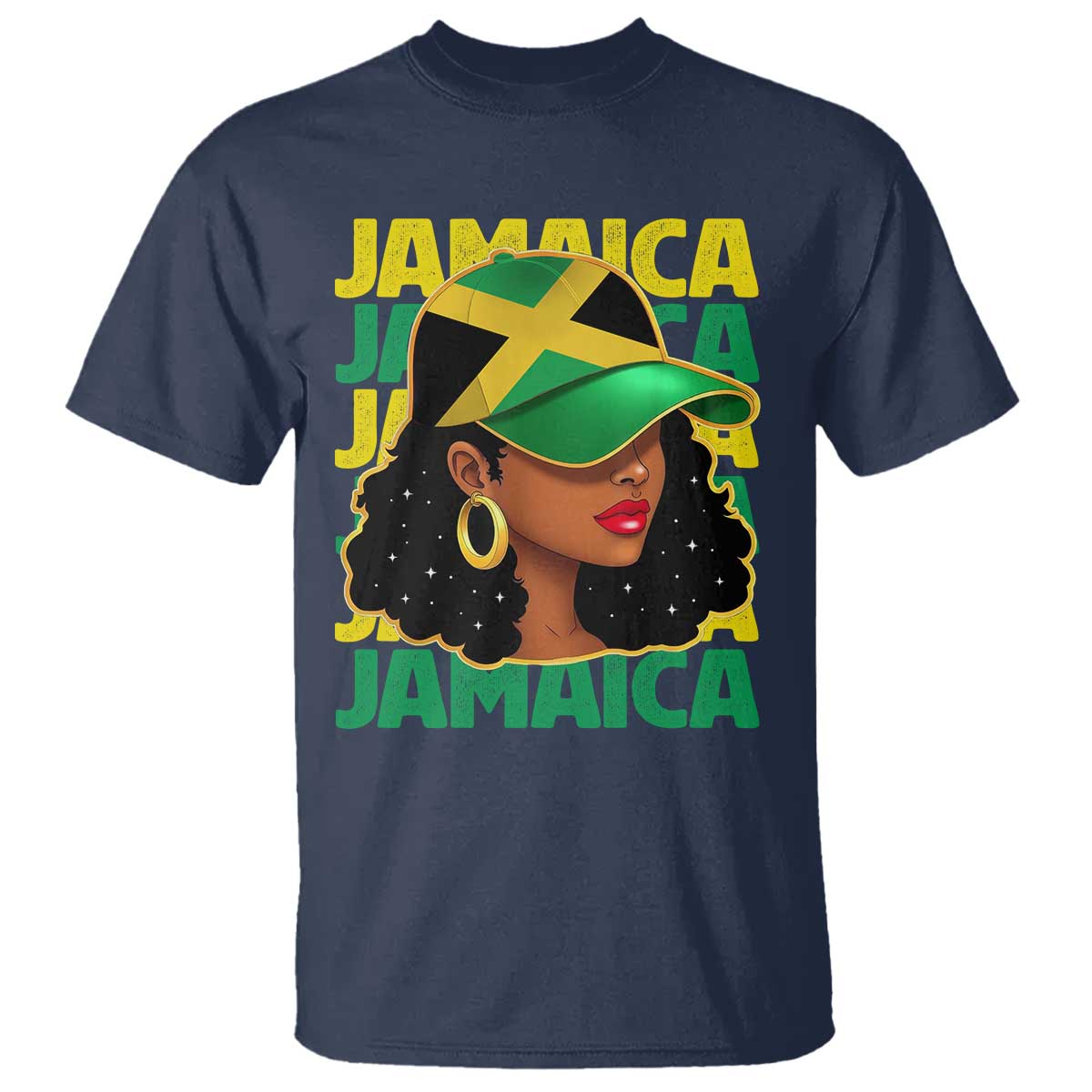 Proud Jamaican Afro Black Woman Jamaica Flag Pride T Shirt - Wonder Print Shop