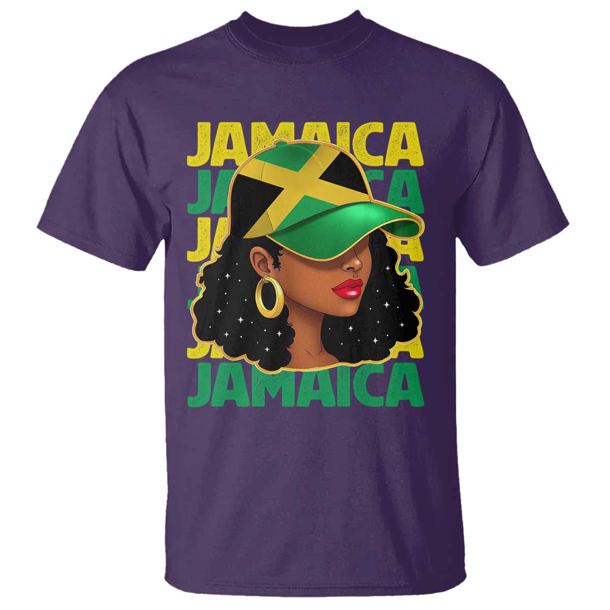 Proud Jamaican Afro Black Woman Jamaica Flag Pride T Shirt - Wonder Print Shop