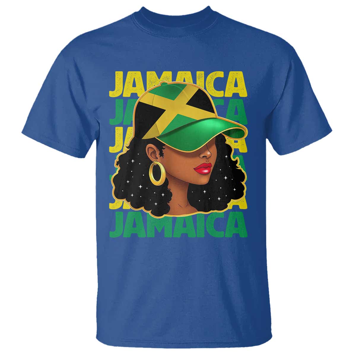 Proud Jamaican Afro Black Woman Jamaica Flag Pride T Shirt - Wonder Print Shop
