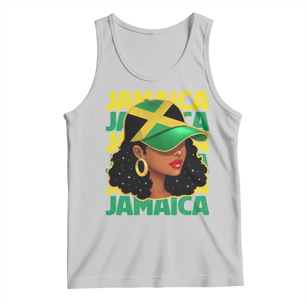 Proud Jamaican Afro Black Woman Jamaica Flag Pride Tank Top - Wonder Print Shop